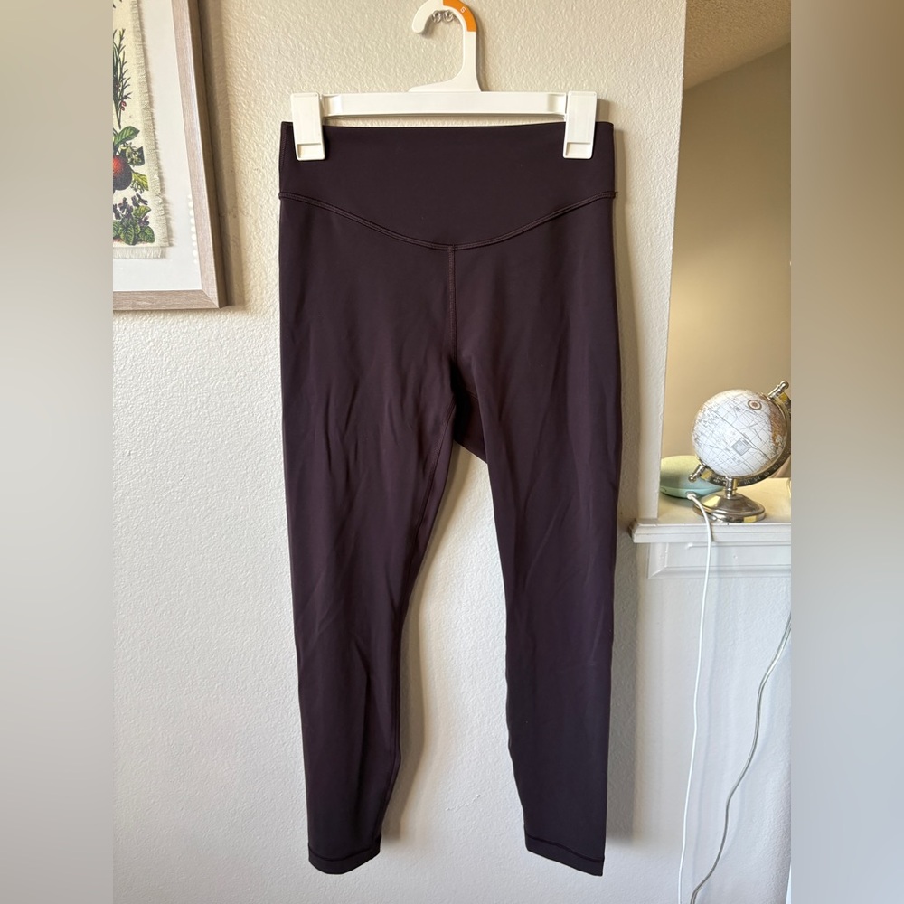 Lululemon Dark Brown High-Waisted Wunder Under High-Rise Leggings Size 8